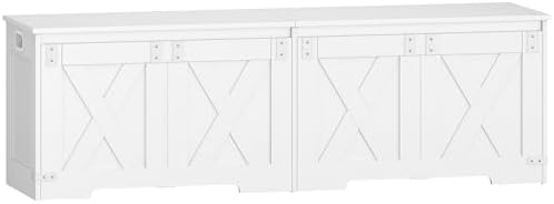 Hzuaneri 59" Modern Farmhouse Storage Chest and Bench | 70 Gal | 330lb Seat