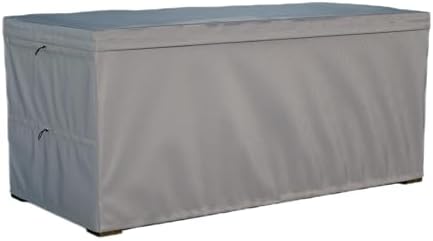 Deck Box Cover - Outdoor Storage Box Cover 150 Gallon, Heavy Duty 600D Oxford Cloth Water And Dust Resistant, Size 62x25x28 Inches Fits Most Patio Box.