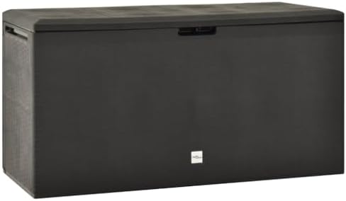 vidaXL Patio Storage Box Anthracite 44.9"x18.5"x23.6
