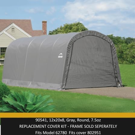 Garage-in-a-Box 12 x 20 x 8 ft. Roundtop Replacement Cover (Frame Not Include...