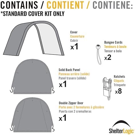 Garage-in-a-Box 12 x 20 x 8 ft. Roundtop Replacement Cover (Frame Not Include...