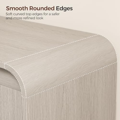 Homleke Modern Curved Entryway Shoe Storage Bench