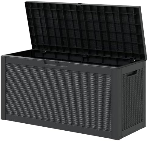 KAMABOKO Outdoor Storage Box, 65 Gallon Deck Box Outdoor Waterproof