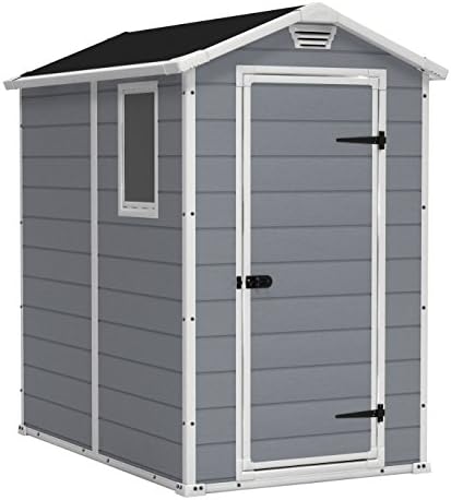 Keter Manor 4x6 Resin Outdoor Storage Shed Kit-Perfect to Store Patio Furnitu...