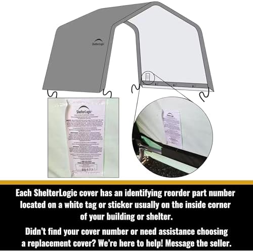 Garage-in-a-Box 12 x 20 x 8 ft. Roundtop Replacement Cover (Frame Not Include...