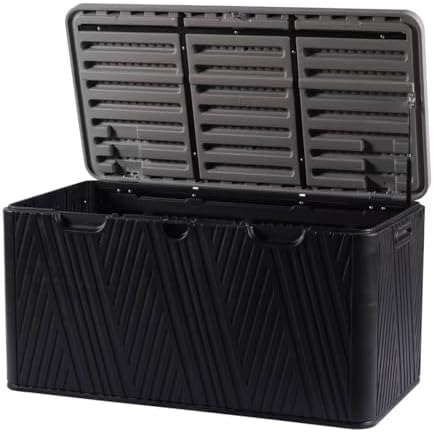 Kingdura 110 Gallon Outdoor Storage Box, Waterproof Resin Deck Box for Indoor...