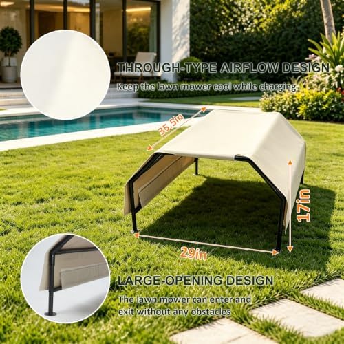 Robot Mower Garage, Rainproof UV-Proof Shelter for All Mowers(Large Size)