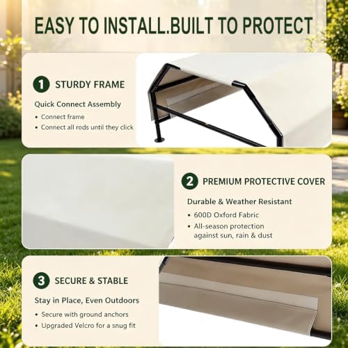 Robot Mower Garage, Rainproof UV-Proof Shelter for All Mowers(Large Size)