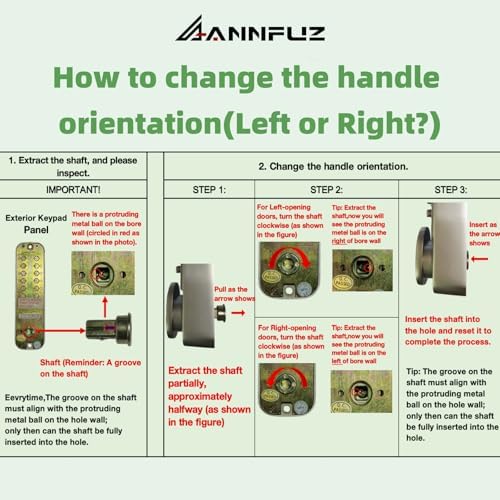 Mechanical Keyless Single-Sided Keypad Entry Door Lock with Bolt
