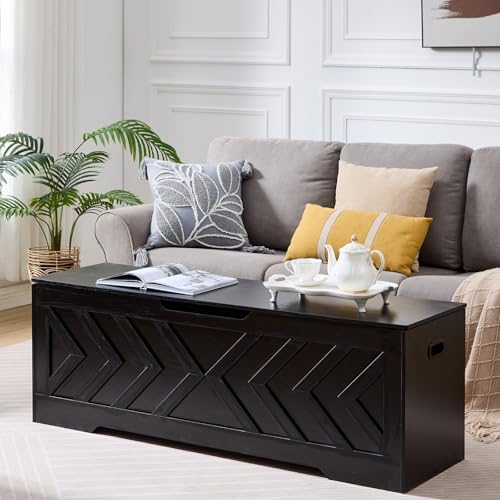 55.1” Storage Bench, Extra Large Entryway Bench with Storage,Storage Chest wi...