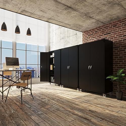 VINGLI Upgraded Wide & Deep Garage Storage Cabinet, Metal Storage Cabinet...