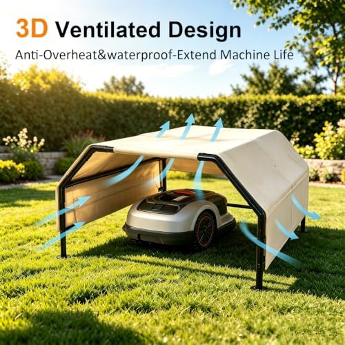 Robot Mower Garage, Rainproof UV-Proof Shelter for All Mowers(Large Size)