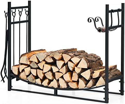 DORTALA 36" Firewood Rack for Outdoor/Indoor, Easy Set-up Fire Wood Rack...