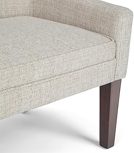 SIMPLIHOME Parris 50" Wide Upholstered Bench in Platinum