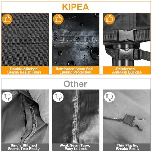 Kipiea 4FT Waterproof Firewood Storage Log Rack Cover, Heavy Duty 600D Outdoo...