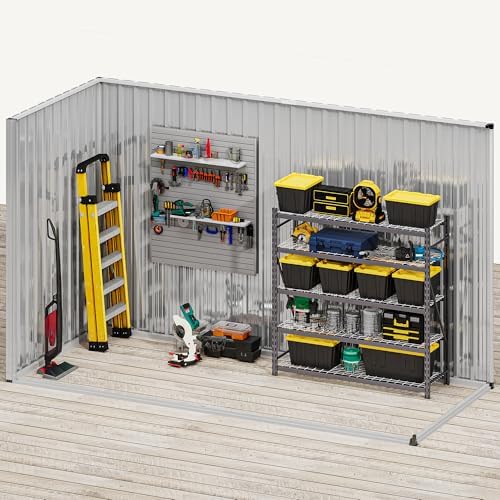 DWVO 9x4ft Large Outdoor Storage Shed with Lockable Doors & Air Vent