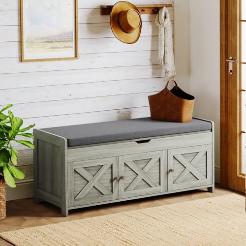 Pipishell Shoe Storage Bench, 2-Tier Shoe Bench with Cushioned Seat, Entryway...
