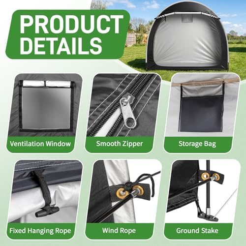 Outvita Portable Bike Tent Cover for 4-5 Bikes, Garden Tools