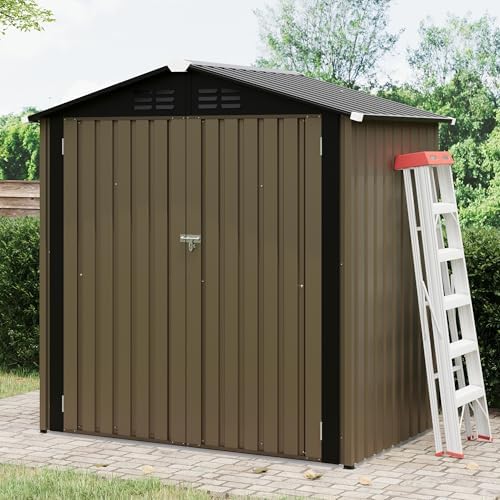 Garvee 6x4 FT Storage Shed – 130 Cu Ft, Sloped Roof, Weatherproof