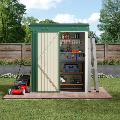 Bealife Metal Garden Shed Tool Shed, Galvanized Steel Tool Shed, Outdoor Stor...