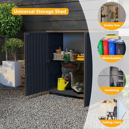 Diamond Cabinet with 1 Shelf, Black 33.5×15.1×34.3 Inch - Waterproof UV-Resis...