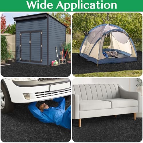 ToLanbbt Outdoor Storage Shed Floor Mat, 7 x 5 FT Waterproof Carport Mat, Was...