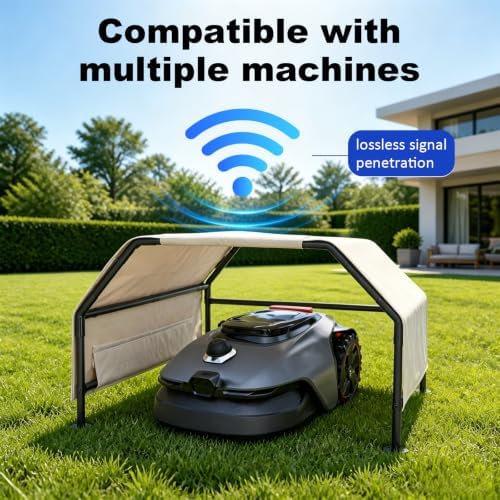 Robot Mower Garage, Rainproof UV-Proof Shelter for All Mowers(Large Size)