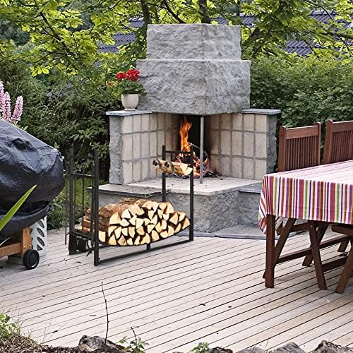 DORTALA 36" Firewood Rack for Outdoor/Indoor, Easy Set-up Fire Wood Rack...