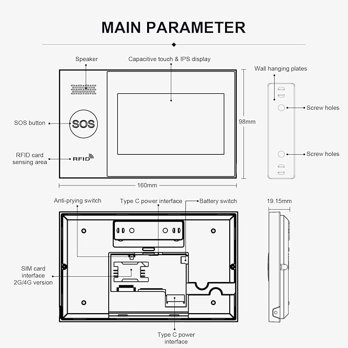 PGST Wireless Door Alarm Systems, DIY Motion Detector, Door Sensors, 4G