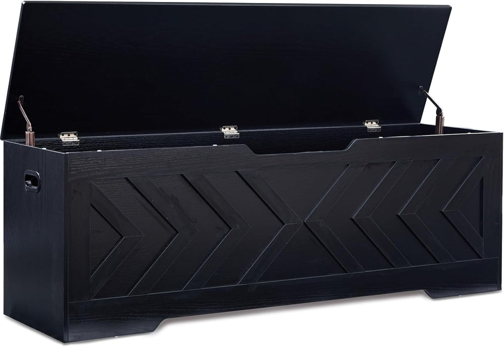 55.1” Storage Bench, Extra Large Entryway Bench with Storage,Storage Chest wi...