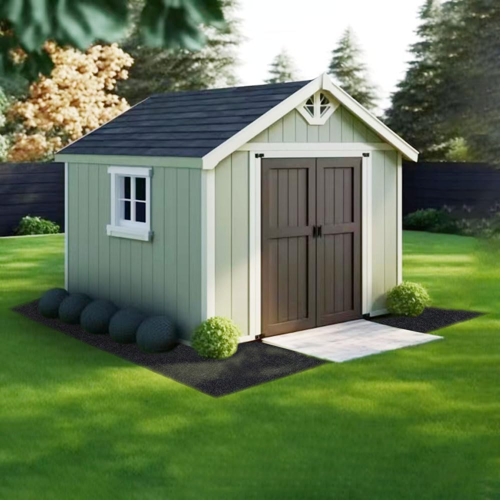 10 x 12 FT Outdoor Storage Shed Mat, Waterproof Storage Shed Flooring Mat