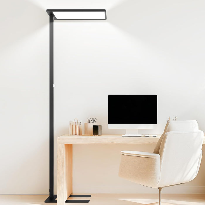 120W LED Floor Lamp, 76.8" Tall Reading Light, 10000LM Knob Dimming Standing