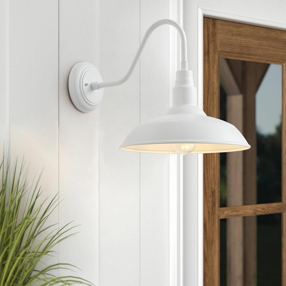 10" Outdoor Barn Lights for Farmhouse, Gooseneck Outdoor Light in Matte ...