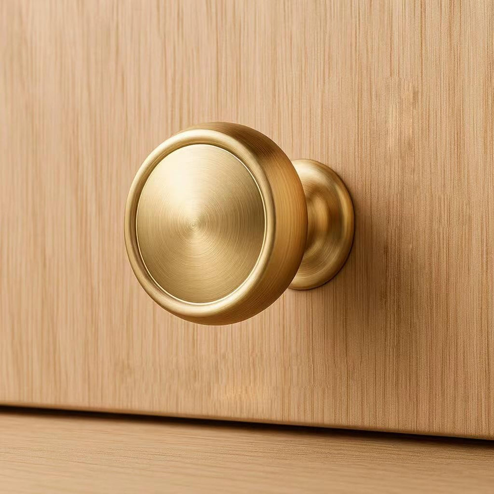 10 Pack Champagne Bronze Cabinet Knobs, 1-1/4 Inch Zinc Alloy Knob | Modern F...