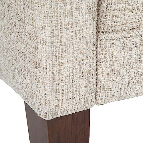 SIMPLIHOME Parris 50" Wide Upholstered Bench in Platinum