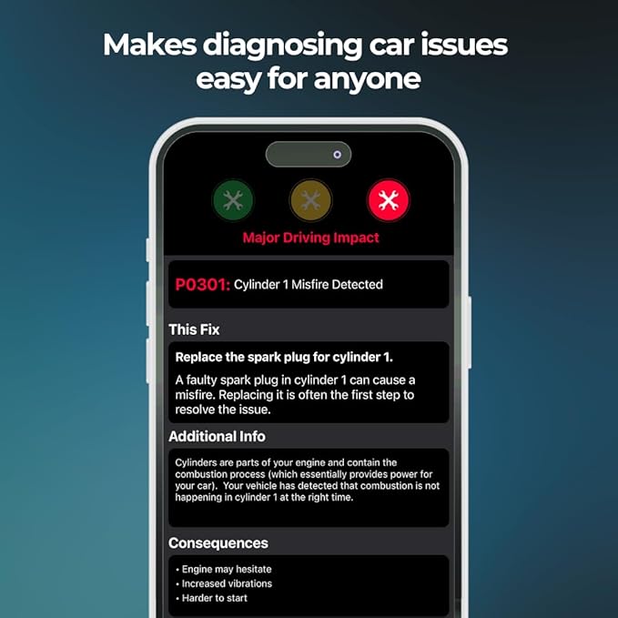 FIXD Bluetooth OBD2 Scanner for Car