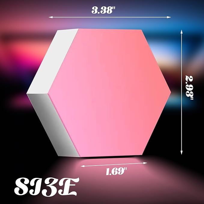 ODISTAR Hexagon Wall Light Panels- Smart APP RGB Hexagonal LED Modular Lights...