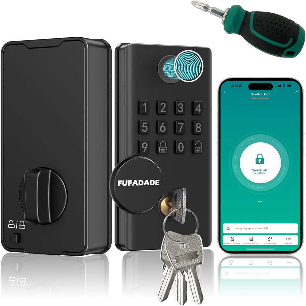 Keyless Entry Door Lock Deadbolt, Upgraded Electronic Deadbolt Smart Lock