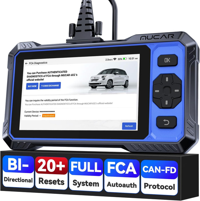 OBD2 Scanner, MUCAR 682 AI-Assisted Car Diagnostic Tool, Automotive