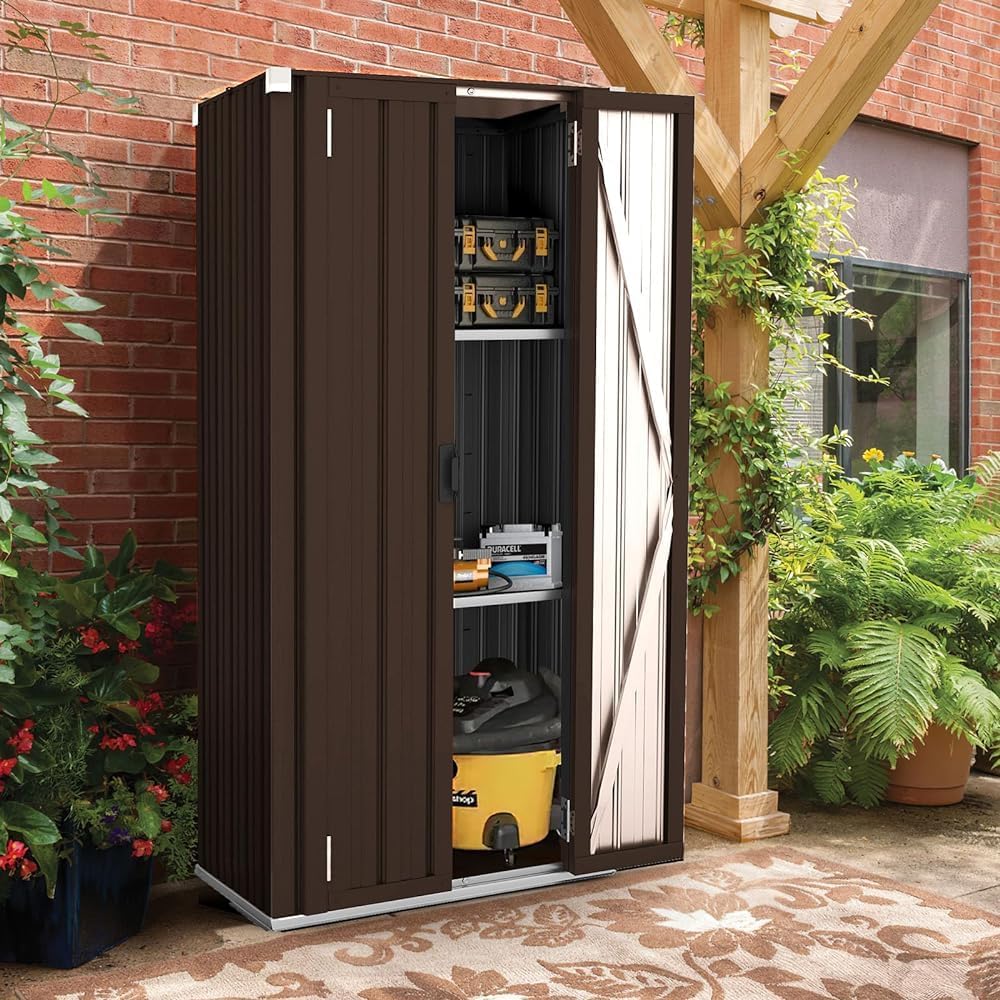 AECOJOY Outdoor Storage Cabinet Waterproof, 70" Vertical Tall with Base
