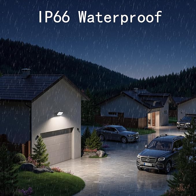 WISELUME 60W LED Outdoor Wall Light – 360° Rotatable, Motion Sensor & Col...