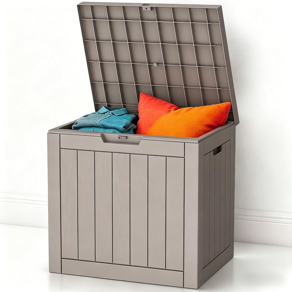 Zapdos 31 Gallon Outdoor Deck Box, Lockable Waterproof Outdoor Storage Boxes ...