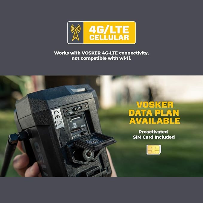 Vosker V150 Solar-Powered LTE Cellular Home Security Outdoor Camera | Motion