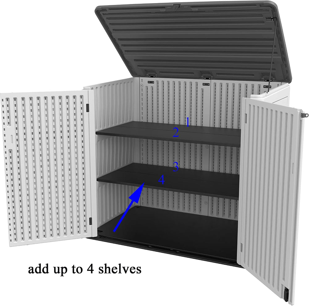 1-Piece Black Metal Laminate Shelf, 51”*13”*1” for Mrosaa Large 38cu.f Horizo...