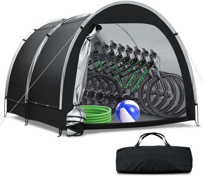 Bike Storage Tent, PU5000 Waterproof Large Shed for 5-8 Bikes