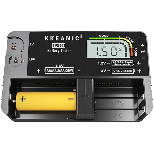Battery Tester with Battery Organizer Storage Case, Professional Digital