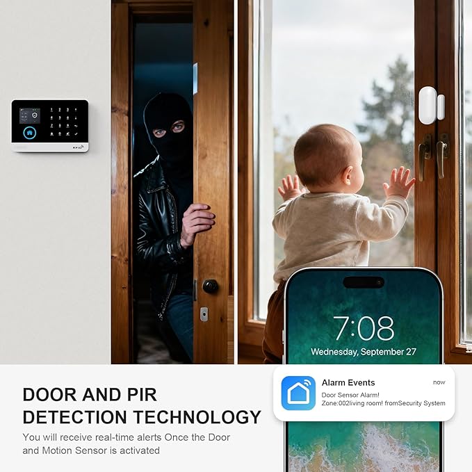 LWOHSI WiFi Alarm System, Wireless Home Security Systems