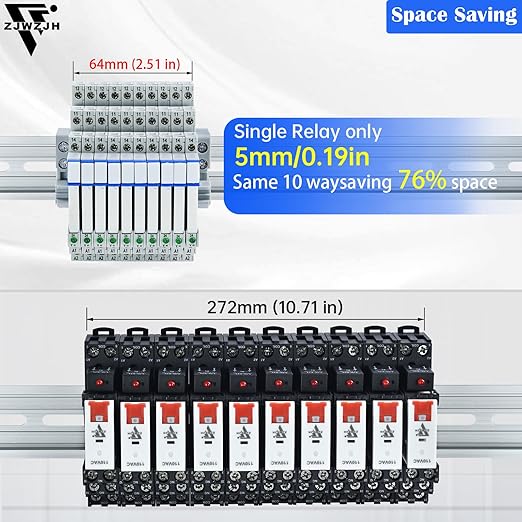 10Pcs 5 Volt Relay Miniature Power Relay 5V DC 6Amp SPDT