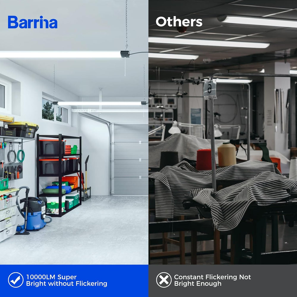 Barrina BS84 LED Shop Lights for Workshop 4FT, 6500K Utility Shop Lights (6 P...