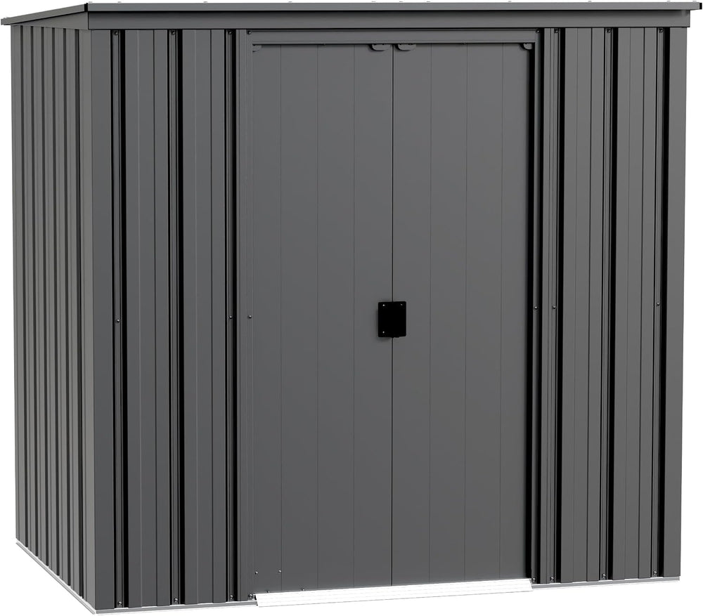 Cover It 6' x 4' Galvanized Steel Outdoor Storage Shed with Pent Roof...